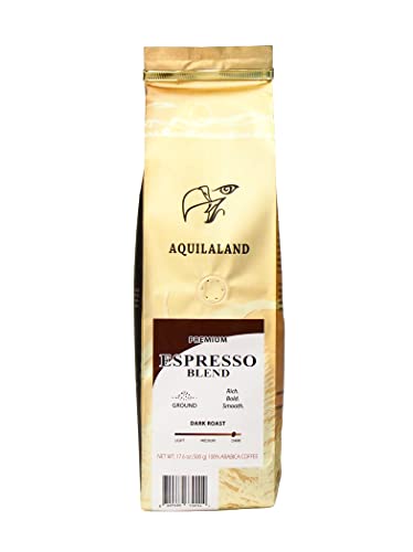 Aquilaland Premium Espresso Café Molido Tostado Oscuro 1.1 lb miniatura 1