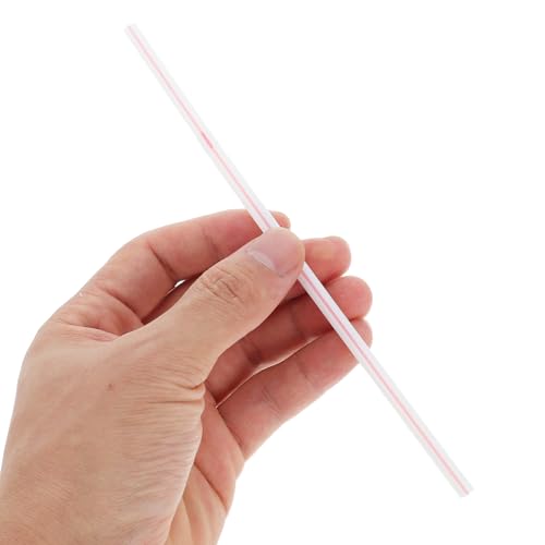 Pitillos plásticos coloridos desechables 100 pcs flexibles 5mmx21cm miniatura 4