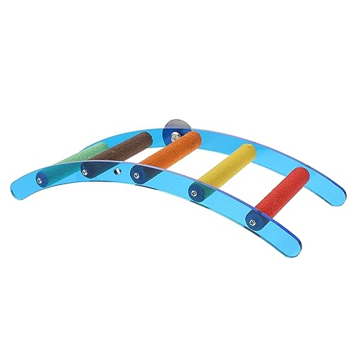POPETPOP 1Pc Acrylic Parrot Climbing Ladder Stand Design Fun Bird Plaything for Cage for Parrots Cockatiels and Birds Durable Bird Climbing Stair