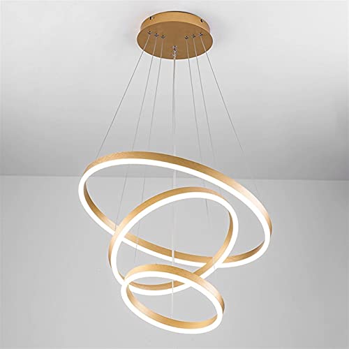 Table à manger à intensité variable suspendue LED lustre acrylique moderne