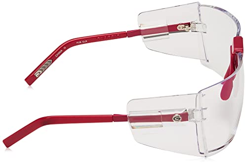 Gargoyles Performance Eyewear Men's Classic Shield Sunglasses, Fuchsia Frame/Clear Lenses, 70mm3