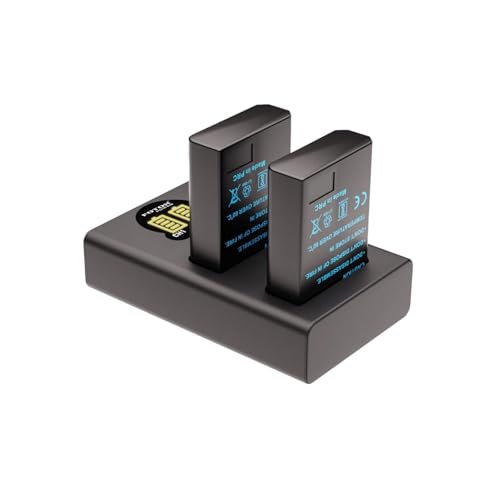 Image of DMW-BLC12 Dual Battery and Charger Combo Pack for Panasonic Lumix Cameras - 7.2V /8900mAh Battery for FZ200, FZ300, FZ330, FZ1000, FZ2000, FZ2500, GH2, G5, G6, G7, G80, G85, GX8.