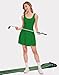 M MOTEEPI Women's Tennis Dresses Built in Shorts and Bra Sleeveless Athletic Workout Golf Mini Active Fall Dress Grass Green Medium