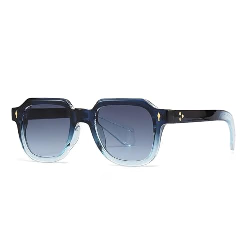 Lunettes de soleil rétro monture rivets verres punk dégradés protection intégrale contre les UV