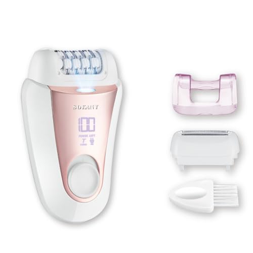 SOKANY 3in1 Epilator Hair Removal Machine Facialhair Removal for Women Wet and Dry Cordless Hair Removal Epilator for Legs and Body with Opti Light