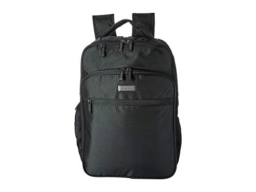Kenneth Cole Reaction Brooklyn Commuter Backpack Slim 16' Laptop Computer & Tablet Anti-Theft RFID Business, Work, , & Travel Bookbag, Black Polyester