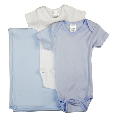 Bambini NC-0404L Baby Boy 3 Piece Layette Sets, White - Large