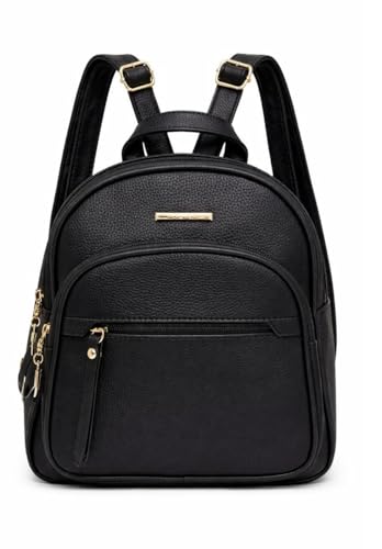 Mochila Feminina Pequena Resistente Impermeavél Fashion Trabalho Passeio Escolar Linda (Preto)