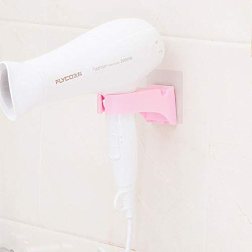 Innovativo supporto per asciugacapelli a parete rack in plastica per hotel, casa, bagno, scaffale, asciugacapelli, colore: grigio