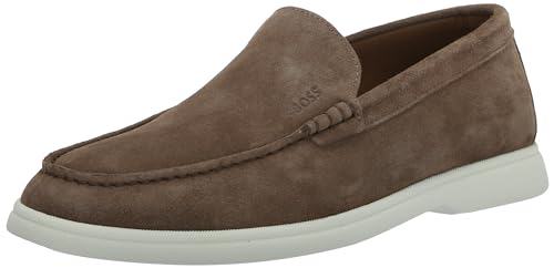 BOSS Men's Smooth Suede Sneaker Sole Loafers