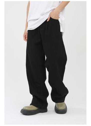 Men's Denim Jeans Korean Style Loose Wide Leg Straight Leg Slim Daily Office Commuting Pants for Men4