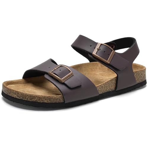 Image of Torotto Womens Sandals with Cork Footbed Open Toe Adjustable Webbing Athletic Slides Sandals for Walking | Beach | Indoor Outdoor