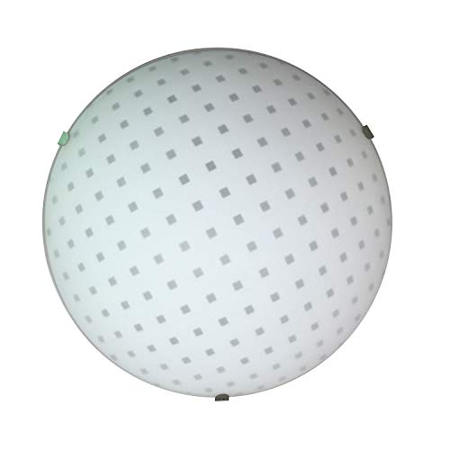 ONLI Plafoniera Quadretti in Vetro Bianco Satinato