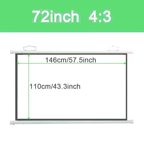 Pantalla Manual para Proyector 72 Pulgadas 4:3 miniatura 7