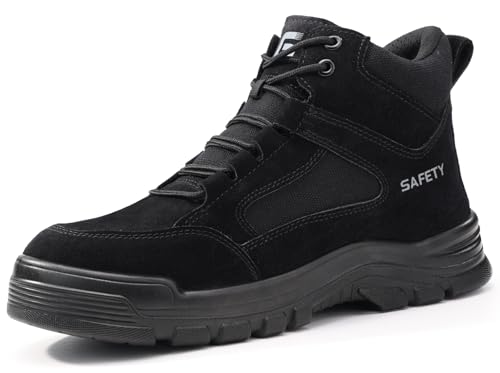 Image of Steel Toe Boots for Men Puncture Resistant Work Shoes for Construction