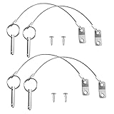 Boat Bimini Pin 4PCS Quick Release Pin 1/4' Diameter w/Lanyard Prevents Loss, Full...