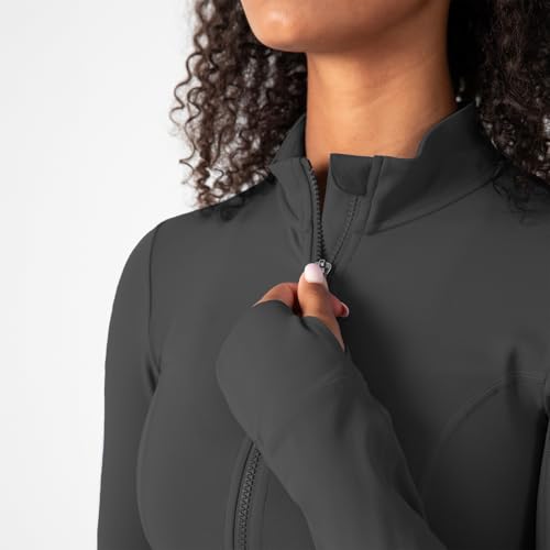 Image of YITTY Active Women's Ultraluxe Full Zip Jacket, Athleisure, 4-Way-Stretch, Thumbholes