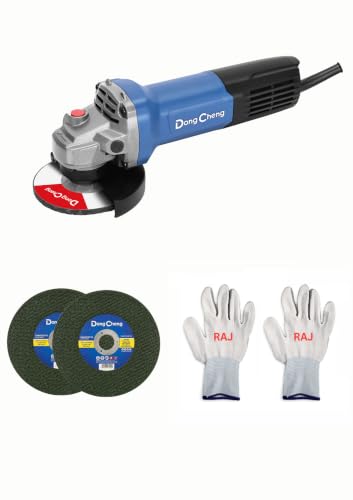 Image of DongCheng Angle Grinder | 900W | 100mm Wheel Diameter | 13000 RPM | Labyrinth Dustproof Structure | Rear Toggle Switch | Heavy Duty | Two Cutting Wheel & One Pair Of Hand Gloves FREE | DSM21-100B |