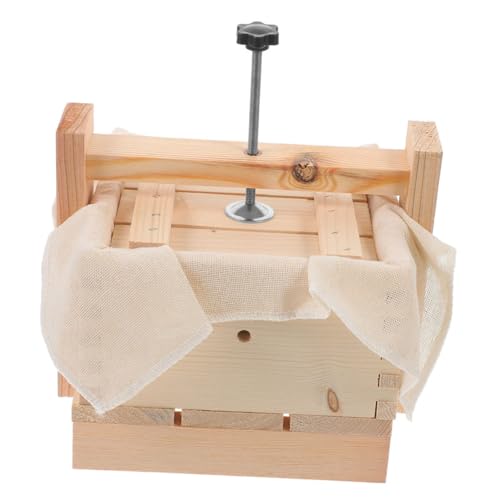 PRETYZOOM 1set Tofu Press Mold Kit Wooden Tofu Maker and Cheese Design Easy Demold Kitchen Tool