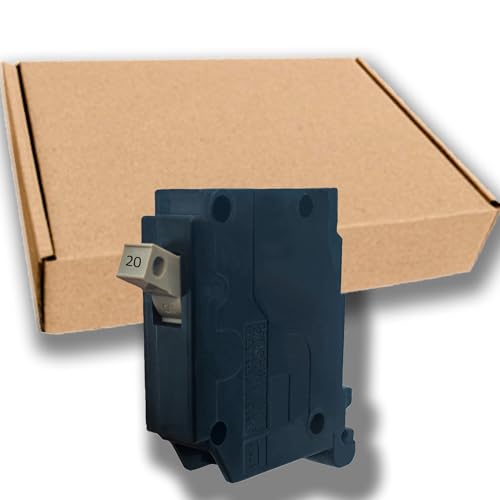 20 Amp 1-Pole Circuit Breaker 3/4-Inch Plug-in Type Molded Case Circuit Breaker Compatible with OEM Load Centers 10KA 120/240V Thermal Magnetic Protection Genuine OEM-10 Years Warranty