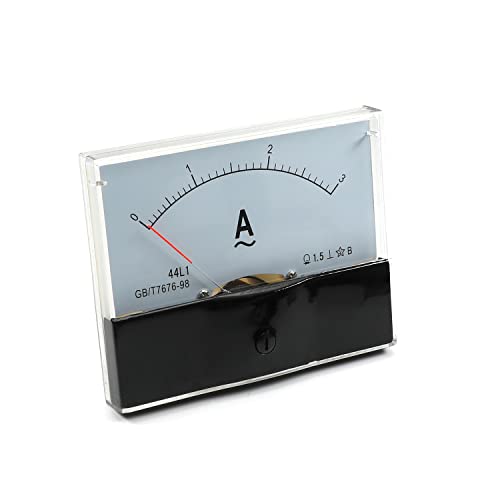 Image of Fielect AC 0-3A Analog Current Panel 44L1 Amp Ammeter Gauge Meter 1.5 Accuracy for Auto Circuit Measurement Tester