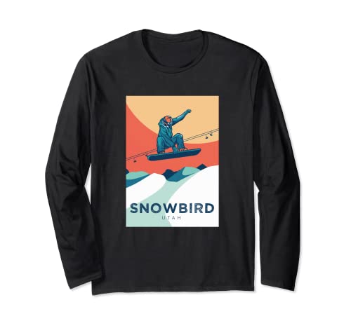 Utah Snowbird Snowbird Estación de esquí Snow Winter Sports Regalo Manga Larga