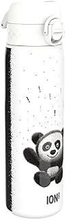 Ion8 Leak Proof Slim Water Bottle, Stainless Steel, Pandas, 600ml (20oz)
