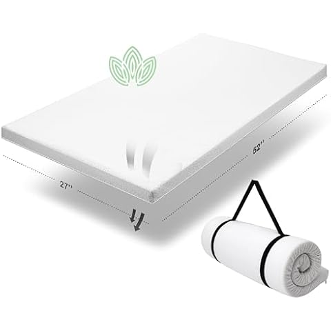 Organic Cotton Crib Topper with 2-Inch Memory Foam Pad Cover