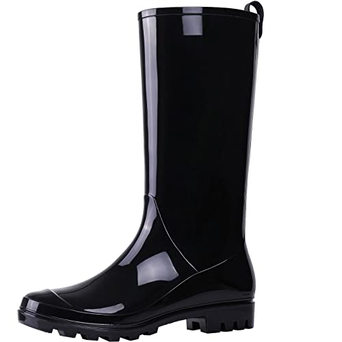 Image of Asgard Women's Tall Rain Boots Waterproof Knee High Rainboots Rubber Wellies