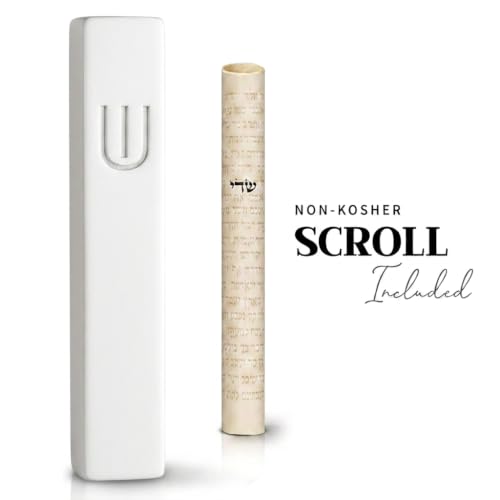 SURI Mezuzah for Door with Scroll – 6 Inch Modern Mezuzah Case with Non Kosher Scroll Included, Fits up to 5” Scroll, Easy Adhesive Installation, Gift Box Included by SURI - Image 7