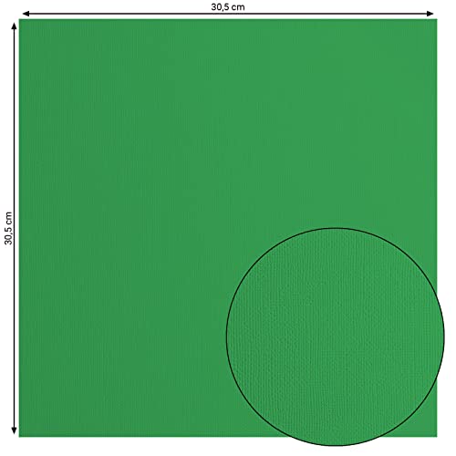 Florence Cardstock Textured, Coloured Card Making Supplies 12 x 12 inch, Green, 20 Sheets - Image 2