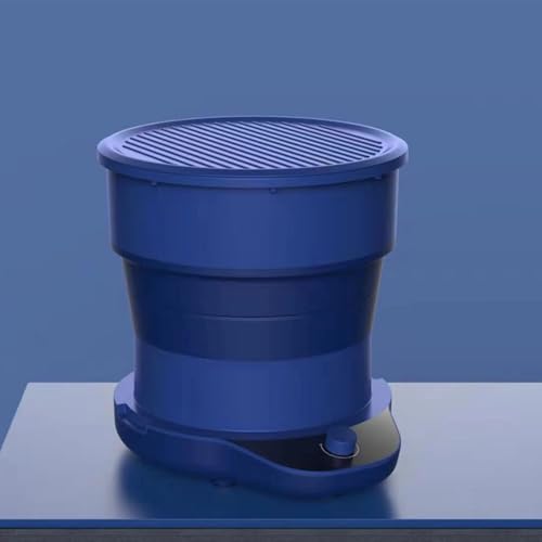 CJBWJM Lavadora portátil, minilavadora, diseño Plegable para Viajes, Viajes de Negocios o Habitaciones universitarias, Ahorro de Espacio(Azul)