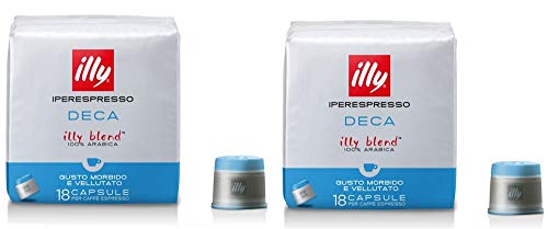  illy Caffè Iperespresso Decaffeinato - Set 2 confezioni da 18 capsule