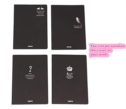 Carnets de notes à spirale A6 avec 6 calepins pages blanches pour voyage - 4