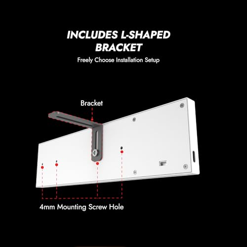 Image of darkFlash V92 9.2 inch PC Case Screen, 1920x462 IPS Sensor Panel Monitor,White | 1920x462 AIDA64 CPU /GPU temp display, no HDMI needed, USB-C /internal 9-pin, aluminum body for gaming PC builds