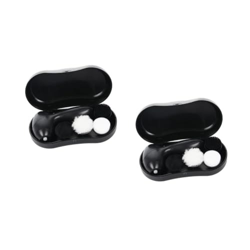 NIYANGLE 2sets Battery-powered Electric Shoe Polisher Kit Replacement Brushes for Leather Shoes Sneakers Car Mats Bags Coats Black Polish Cleaning Tool Random Color