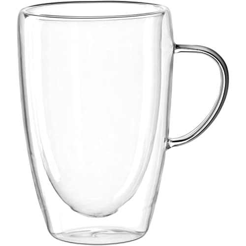 LEONARDO HOME Doppelwandtasse DUO 4er-Set 400 ml, 053063, Glas, 400 milliliters