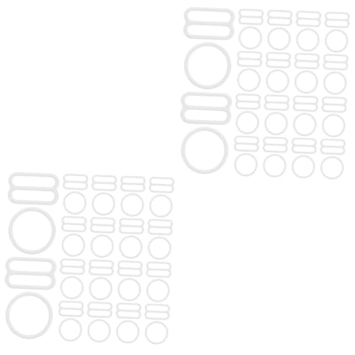 FRCOLOR 2sets Bra Hooks Bra Strap Buckles Replacement Straps Prong Buckle 40pcs*2