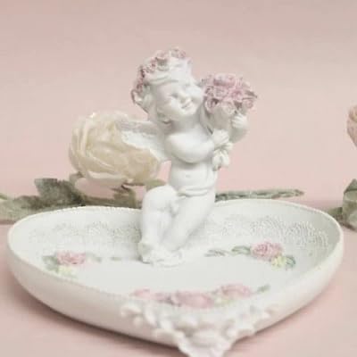 天使の置物 小物置き トレイ 天使 置物 オブジェ 小物入れ 雑貨 妖精 人形 グッズ トレイ トレー