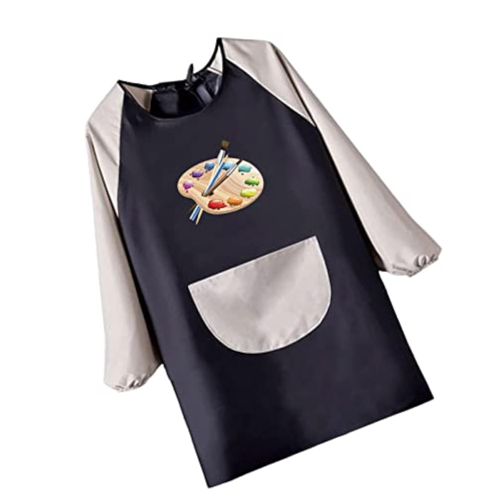 Cartoon Kids Painting Apron with Palette Pattern