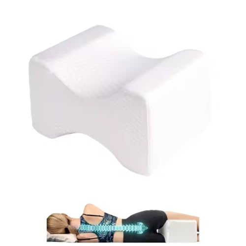 San Esteba SE Cojín Ortopédico para Dormir de Lado, Almohada para Piernas y Rodillas, Alivia Dolor de Ciática, Cadera y Espalda, Espuma de Alta Densidad, Funda Suave y Lavable.