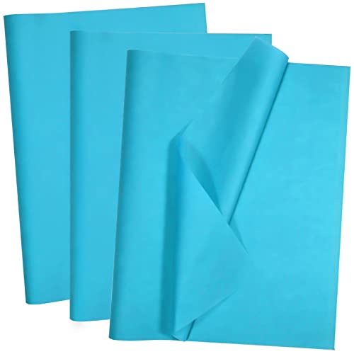 Image of 100 Sheets Turquoise Tissue Paper Artdly 14 x 20 Inches Turquoise Wrapping Paper Bulk for Weddings Birthday DIY Project Festival Wrapping Crafts Decor
