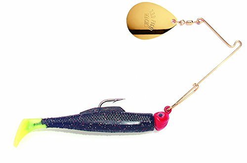 Strike King RMG14-865 Redfish Magic Spinnerbait, 1/4-Ounce, Black