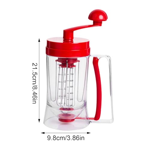 Pancake Batter Dispenser - 900ml Pancake Batter Dispenser and Mixer with Stirring Function, Pourer for Griddle, Waffle and Separator for Cupcakes, Waffles - Image 5