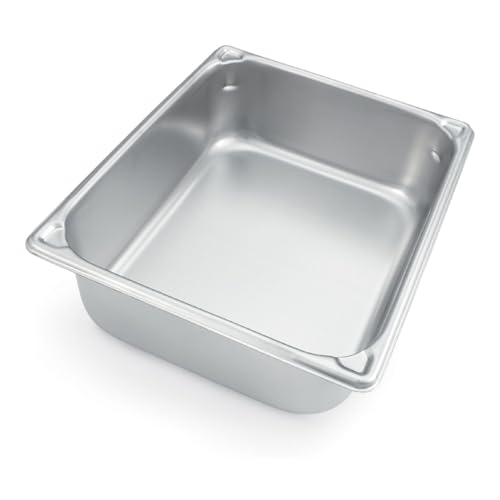 Vollrath (30260) Super Pan Steam Table Pan (1/2-Size, 6-Inch Deep, Stainless Steel, NSF)