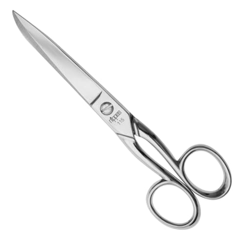 nippes Solingen Ciseaux professionnels [pour gaucher] en acier nickelé | 15 cm | Ciseaux polyvalents pour couper le papier, le carton et les emballages |...