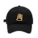 Mens Baseball Caps Embroidered J Cole Crown Adjustable Washed Cotton Dad Hat (Black,7 1/2)