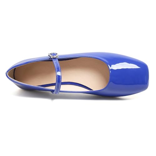 Image of LUXINYU Women's Slip on Flats,Classy Round Toe Solid Classic Mary Jane Ballet Dance Shoes Soft Comfortable PU Flat Shoes