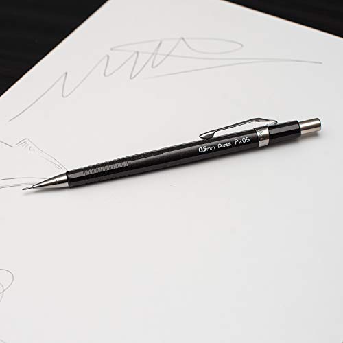 Pentel Sharp Mechanical Pencil, 0.7mm Metallic Barrels, Refill Eraser, Barrel color may vary(P207MLEBP)