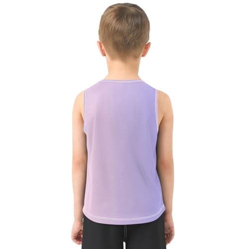 J JOYSAY Orange Blue Gradient Boys Tank Top Sleeveless Muscle Shirts Quick Dry Kids T-Shirts 3-15T3